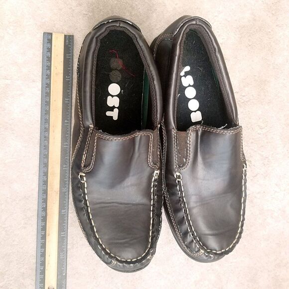 Madison Avenue Big Boys Size 8.5 Brown  Slip On Loafer Flats - Picture 8 of 11